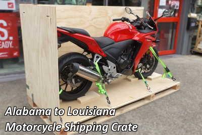 Alabama to Louisiana Motorcycle Shipping Crate