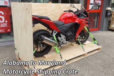 Alabama to Maryland Motorcycle Shipping Crate