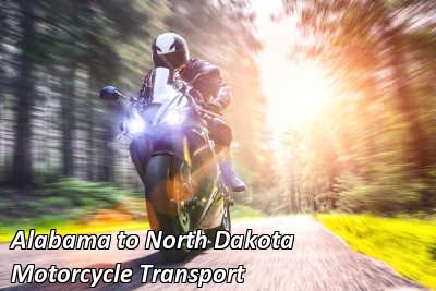 Alabama to North Dakota Motorcycle Transport