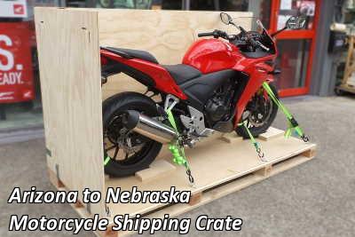 Arizona to Nebraska Motorcycle Shipping Crate