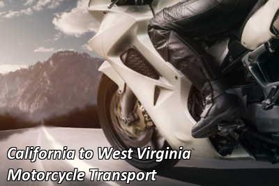 California to West Virginia Motorcycle Transport