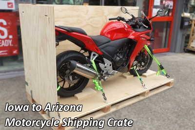 Iowa to Arizona Motorcycle Shipping Crate