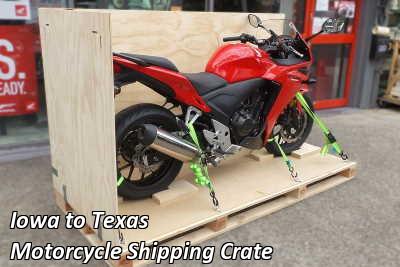 Iowa to Texas Motorcycle Shipping Crate