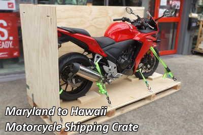 Maryland to Hawaii Motorcycle Shipping Crate