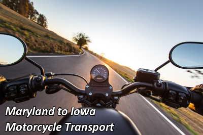 Maryland to Iowa Motorcycle Transport