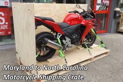 Maryland to North Carolina Motorcycle Shipping Crate
