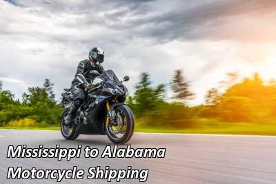 Mississippi to Alabama Motorcycle Shipping