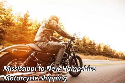 Mississippi to New Hampshire Motorcycle Shipping