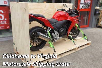 Oklahoma to Virginia Motorcycle Shipping Crate