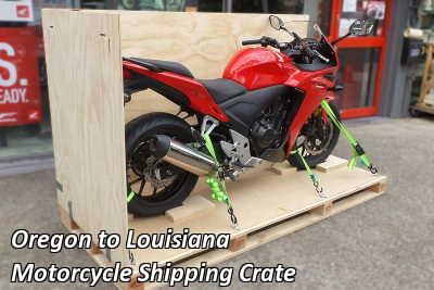 Oregon to Louisiana Motorcycle Shipping Crate