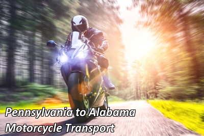 Pennsylvania to Alabama Motorcycle Transport