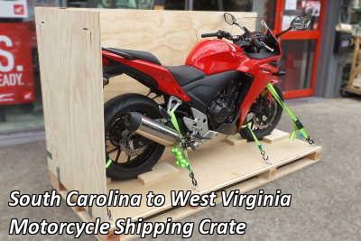 South Carolina to West Virginia Motorcycle Shipping Crate
