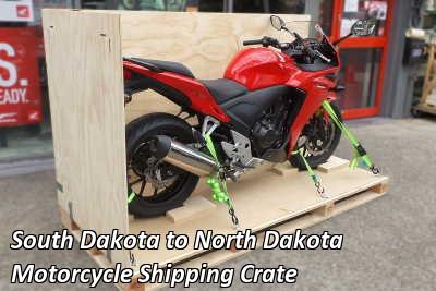 South Dakota to North Dakota Motorcycle Shipping Crate